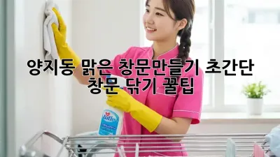 양지동 맑은 창문✨만들기! 초간단 창문 닦기 꿀팁🍯