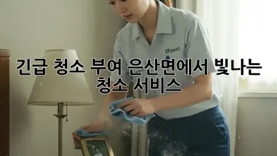 긴급 청소! 부여 은산면에서 빛나는 청소 서비스